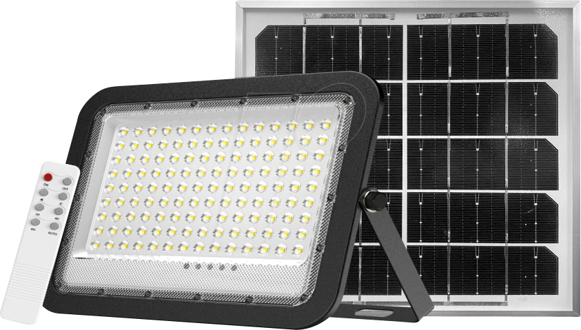 ELED SO400102 - LED-Fluter, Solar mit Akku, 20 W PV, 2600 lm, 6500K, IP65 von ENOVALITE