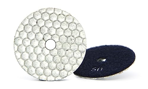Diamant-Polierpads, 1 Stück 3 Zoll Diamant-Polierscheibe, Trocken-/Nass-Schleifscheibe, Polierrad for Beton, Stein, Marmor, Granit, 80 mm Polierwerkzeug(50) von ENSDIEPLS