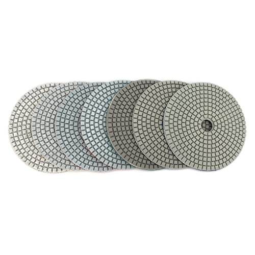 Diamant-Polierpads, 10 Teile/satz 5 Zoll Weiß Diamant Polieren Pad 125mm Nass Polieren Pads for Stein Beton Boden(50) von ENSDIEPLS