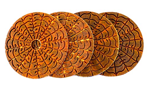 Diamant-Polierpads, 4 STÜCKE 4 Zoll Diamant-Polierpads Kupfer-Metall-Bindung Nasspolierpad for Granit Marmor Stein Schleifscheibe(50) von ENSDIEPLS