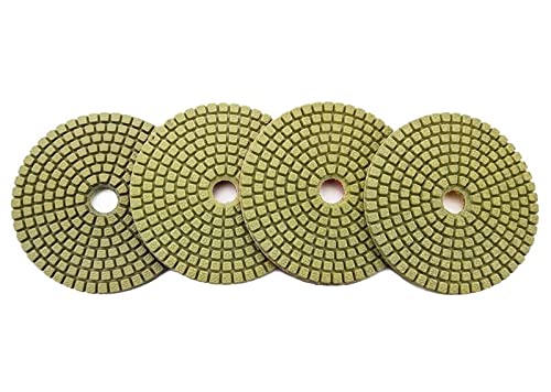 Diamant-Polierpads, 7 Teile/los 4 Zoll Marmor Polieren Pad 100mm Diamant Polieren Pad Nass Schleifen Disc for Keramik Fliesen Beton WPD12(50) von ENSDIEPLS