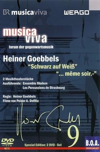 Musica Viva 9 - Heiner Goebbels "Schwarz auf Weiß" / "...meme soir.-" [Special Edition] [2 DVDs] von ENSEMBLE MODERN/LES PERCUSSIONS DE STRASBOURG