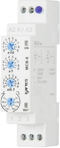 ENTES 101584 MCB-8 Zeitrelais Multifunktional 24 V/DC, 24 V/AC, 230 V/AC 1 St. Zeitbereich: 0.1s - 3 von ENTES