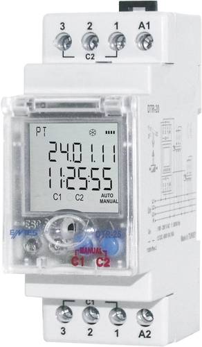 ENTES Zeitschaltuhr für Hutschiene Betriebsspannung: 230 V/AC DTR-20 2 Wechsler 16A 250 V/AC Astron von ENTES