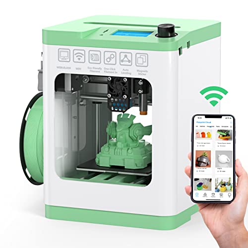 ENTINA Tina2S 3D-Drucker mit Wi-Fi Cloud Printing, Komplett montierter und automatisch nivellierender Mini 3D-Drucker für Anfänger, mit intelligenter Steuerung und beheizter Federstahl-Bauplatte von ENTINA