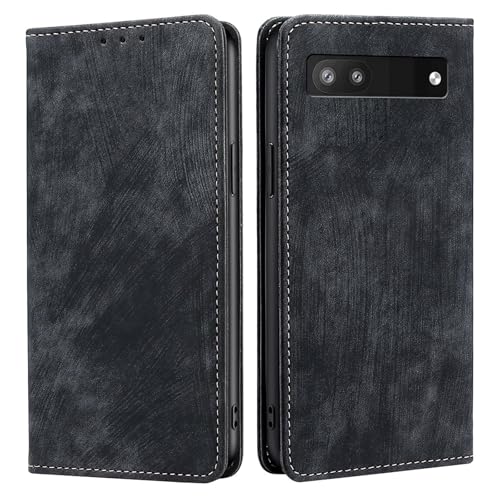 ENTRYX Hülle Für Google Pixel 9 Pro/9 Pro XL/9, Magnetische Klapphülle Aus Leder Mit RFID-Blockierung, Brieftaschenformat, Handyhülle Mit Ständer, Folio, Stoßfest(Black,9 Pro 6.3'') von ENTRYX