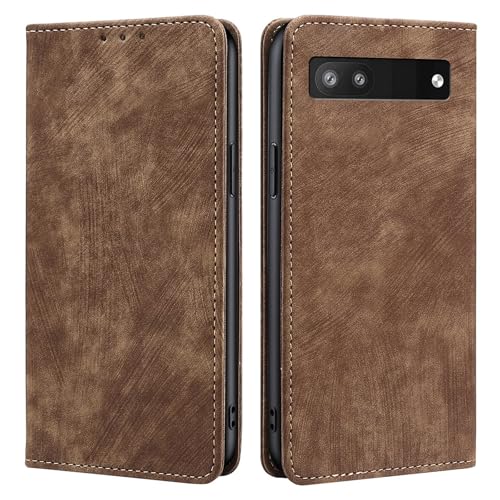 ENTRYX Hülle Für Google Pixel 9 Pro/9 Pro XL/9, Magnetische Klapphülle Aus Leder Mit RFID-Blockierung, Brieftaschenformat, Handyhülle Mit Ständer, Folio, Stoßfest(Brown,9 Pro XL 6.8'') von ENTRYX