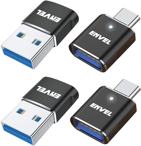 ENVEL USB C auf USB Adapter, USB 3.0 auf USB C Adapter, OTG Konverter für Desktop Laptop Projektor Ladegerät, kompatibel mit Apple, iWatch, iPad, iPhone 15, Galaxy S24 S22 und mehr von ENVEL