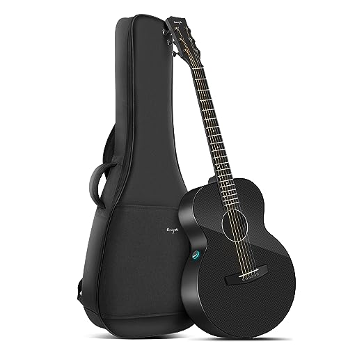 Enya X3 PRO Mini Gitarre - 36 Zoll Schwarz Kohlefaser Elektro-Akustische Gitarren für Kinder Erwachsene Anfänger Spielen und Singen Electric Acoustic Travel Guitar Festival Geschenk Enya X3 PRO Mini Gitarre - 36 Zoll Schwarz Kohlefaser Elektro-Akustische Gitarren für Kinder Erwachsene Anfänger Spielen und Singen Electric Acoustic Travel Guitar Festival Geschenk von ENYA