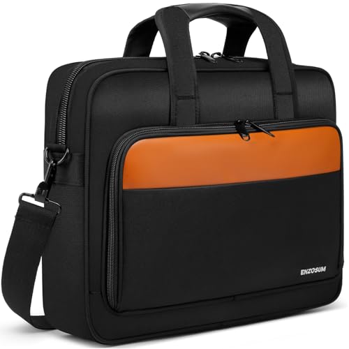 ENZOSUM Laptoptasche 15.6 Zoll, Aktentasche Arbeitstasche Wasserdicht Umhängetasche Herren Messenger Bag für Männer Frauen, Multifunktionale Computer Notebook Tasche für Business/Arbeit/Schule/Reisen von ENZOSUM