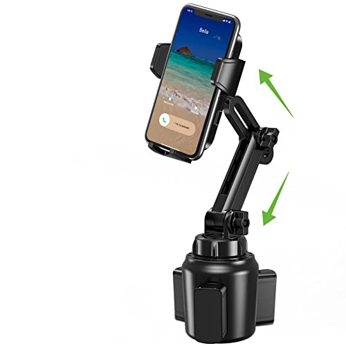 EOCAHO [Verbesserter Getränkehalter für Auto, universell [kein Schütteln] Getränkehalter Handyhalterung mit erweiterbarer Basis für Auto LKW, verstellbare Halterung, kompatibel mit iPhone Samsung und von EOCAHO