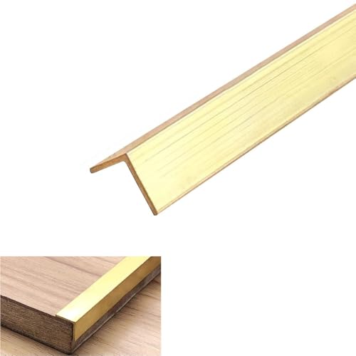 Rechtwinkliger Treppenkantenschutz – langlebige Stufenkantenleiste aus Messing for Holz-/Vinyl-/Laminatböden – 10 mm x 10 mm – for den Innen- und Außenbereich(3m) von EOMO