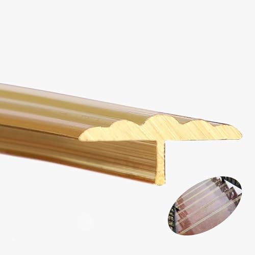 T-förmige Bodenübergangsleiste aus Messing – langlebige Metallschwelle for Holz-, Vinyl-, Laminat- und Fliesenböden | 1 m (3,3 Fuß) anpassbare Länge(15x6.3mm(0.59x0.25 in)) von EOMO