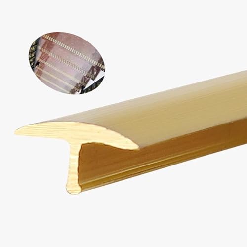 T-förmige Bodenübergangsleiste aus Messing – langlebige Metallschwelle for Holz-, Vinyl-, Laminat- und Fliesenböden | 1 m (3,3 Fuß) anpassbare Länge(24.5x11.5mm(0.96x0.45 in)) von EOMO