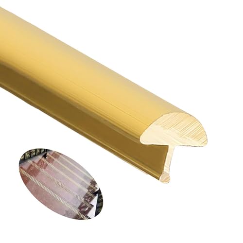 T-förmige Bodenübergangsleiste aus Messing – langlebige Metallschwelle for Holz-, Vinyl-, Laminat- und Fliesenböden | 1 m (3,3 Fuß) anpassbare Länge(8x6.3mm(0.31x0.25 in)) von EOMO