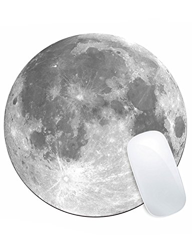 Mauspad Rund, EONANT Kreisförmige Maus 220x220x3mm Rutschfeste Gummi-Spiel-Mausunterlage für Computer-Laptop-Tischplattenzusätze (Mond 1) von EONANT