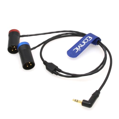 Eonvic 3,5 mm rechtwinkliger TRS auf doppeltem Low-Profile-XLR-Stecker, Y-Kabel für Rode Wireless GO II Dual Channel Wireless Mikrofonempfänger mit Recorder/Kamera Eonvic 3,5 mm rechtwinkliger TRS auf doppeltem Low-Profile-XLR-Stecker, Y-Kabel für Rode Wireless GO II Dual Channel Wireless Mikrofonempfänger mit Recorder/Kamera von EONVIC