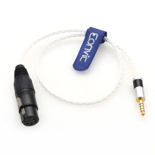 Eonvic 4-polige XLR-Buchse auf 4,4-mm-TRS-Stecker, symmetrisches Kopfhörer-Audio-Adapterkabel von EONVIC
