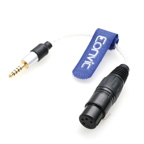 Eonvic 4-polige XLR-Buchse auf 4,4-mm-TRS-Stecker, symmetrisches Kopfhörer-Audio-Adapterkabel Eonvic 4-polige XLR-Buchse auf 4,4-mm-TRS-Stecker, symmetrisches Kopfhörer-Audio-Adapterkabel von EONVIC