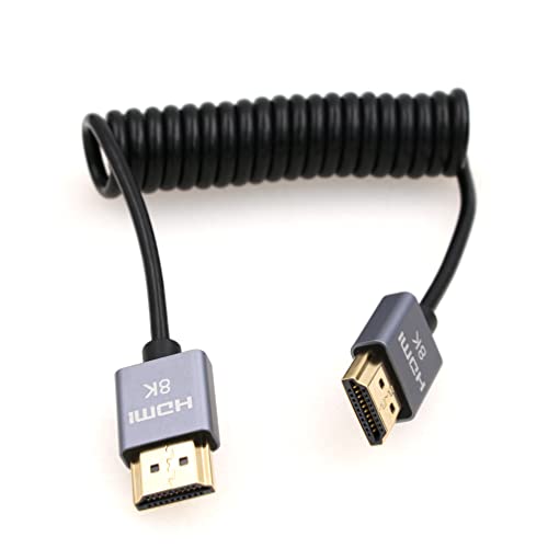 Eonvic 8K 2.1 HDMI auf HDMI Kabel High Speed 48Gbps Spiralkabel für Atomos Ninja-V 4K-60P 6K-Record,Z-CAM, Canon-C70,Sony a7siii, Portkeys BM5 Monitor Eonvic 8K 2.1 HDMI auf HDMI Kabel High Speed 48Gbps Spiralkabel für Atomos Ninja-V 4K-60P 6K-Record,Z-CAM, Canon-C70,Sony a7siii, Portkeys BM5 Monitor von EONVIC