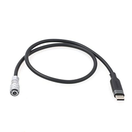 Eonvic BMPCC 4K Trigger Stromkabel Weipu SF610 2 Pin Buchse auf USB Type-C Kamera Akku Stromkabel für BMPCC 4K 6K Blackmagic Pocket Cinema Kamera (Weipu 2pin auf USB C Straight Kabel) von EONVIC