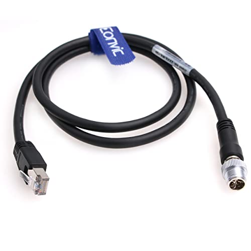 Eonvic Cognex Industrial Ethernet M12 X-Typ auf RJ45 High-Flex-Kabel (1 m, schwarz) von EONVIC
