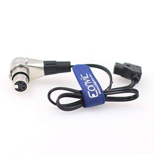 Eonvic D-Tap Stecker auf 4-polige XLR-Buchse, rechtwinkliger Adapter, Stromkabel für DSLR-Camcorder (gerades Kabel) von EONVIC