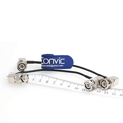 Eonvic Flexibles HD-SDI-Kabel, rechtwinkliger BNC-Stecker für Blackmagic HyperDeck Shuttle und BMCC BMPC Hyperdeck Kameras RG174 50 Ohm, 2 Stück von EONVIC