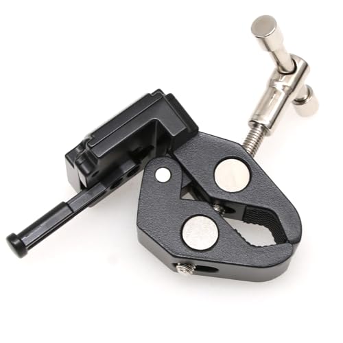 Eonvic Krabbenklemme + V-Lock-Halterung, Universal-Schnellwechsel-Schnallenplatte, Rundrohr für DSLR-Kamera, Akku-Netzteil von EONVIC