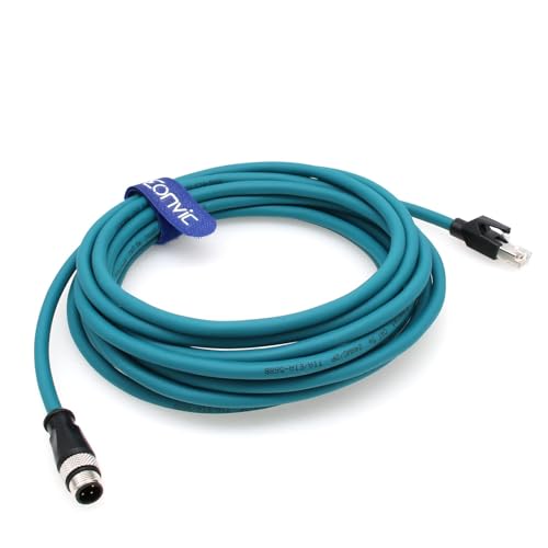 Eonvic M12 4-poliger Stecker auf RJ45 E4 Stecker High Flex Cat5e Industrial Ethernet Kabel Dynamic PUR von EONVIC