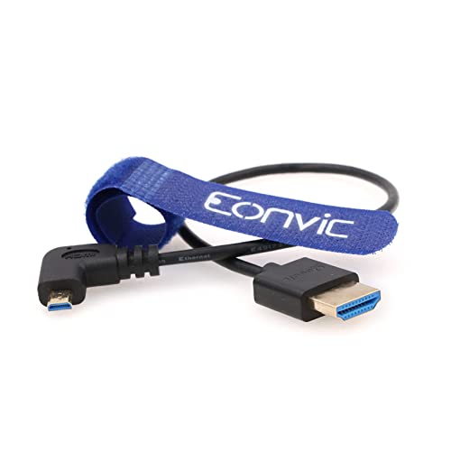 Eonvic Micro HDMI auf HDMI Kabel, 8K@60Hz Unterstützt Ethernet, 1080p HD flexibles Kabel für HDSLR Kameras, TV, PC, Laptop, Macbook, Monitore von EONVIC