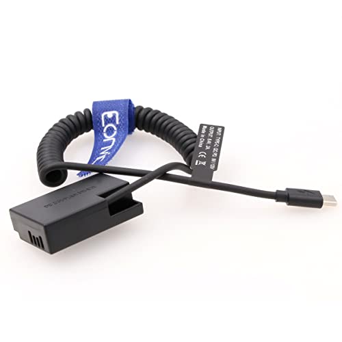 Eonvic PD USB Typ C auf LP-E17 DR-E18 Dummy Akku Adapter Federkabel für Canon EOS RP、77D、200D、200D II、750D、760D、800D、850D Eonvic PD USB Typ C auf LP-E17 DR-E18 Dummy Akku Adapter Federkabel für Canon EOS RP、77D、200D、200D II、750D、760D、800D、850D von EONVIC