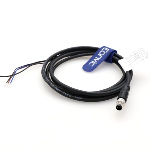M8 3-poliger A-Code-Stecker auf offenem Luftfahrt-Sensorkabel, wasserdicht, geschirmt, elektrisches Kabel für industrielle Automatisierung, Feldbus-Netzwerk, 3 m von EONVIC