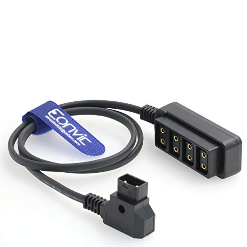 Tap Connectors D 4 Port to Your Tap B, Female P Hub Adapter Splitter for Photography Kit Power (4-Port-zu-Dtap-Kabel) von EONVIC