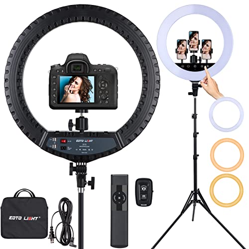 21 Zoll LED Ringlicht mit Stativständer, großes Ringlicht mit Touch Panel für YouTube Vlog Videoaufnahmen, Makeup Studio Portrait mit Fernbedienung, CRI>97 21 Zoll LED Ringlicht mit Stativständer, großes Ringlicht mit Touch Panel für YouTube Vlog Videoaufnahmen, Makeup Studio Portrait mit Fernbedienung, CRI>97 von EOTO LIGHT