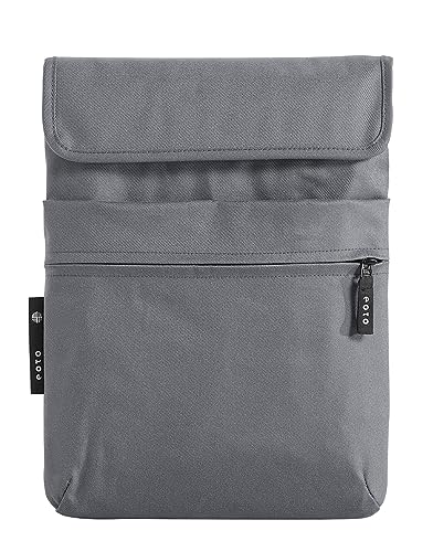 eoto Tablet-Tasche „Roam:Office L“ Grau, für Tablets bis 14“, 34 x 26 x 3 cm, nachhaltig, wasserabweisend, vegan, Tablet-Sleeve für Uni Freizeit oder Job, mit Fronttasche und Griffmulde von EOTO