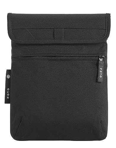 eoto Tablet-Tasche „Roam:Office S“ Schwarz, für Tablets bis 10.1“, 28 x 22 x 3 cm, nachhaltig, wasserabweisend, vegan, Tablet-Sleeve für Uni Freizeit oder Job, mit Fronttasche und Griffmulde von EOTO