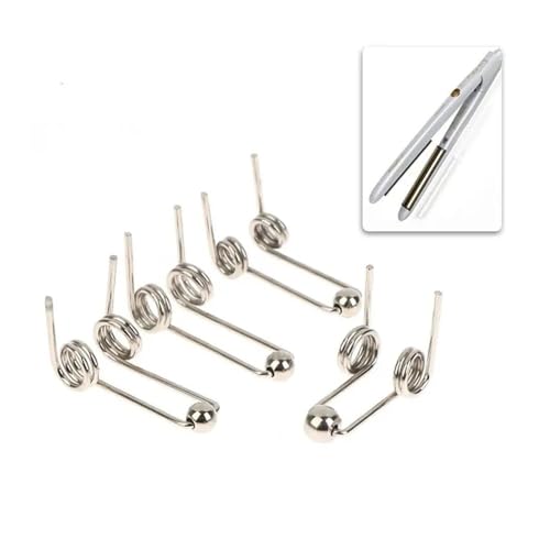 10 Stück Drahtdurchmesser 1,2 mm Lockenstab Ersatz Doppelrücklauf Torsionsfeder Haar Lockenstab Zubehör Federn (Größe: 26 mm) von EPASHA