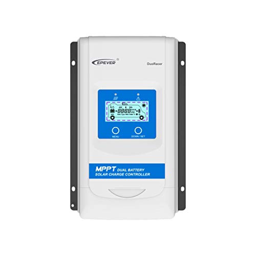 EPEVER® MPPT DuoRacer 20A Laderegler solar charge controller DR2210N für 2 Batterien, 12V/24V auto work, PV 100V (DR2210N) von EPEVER
