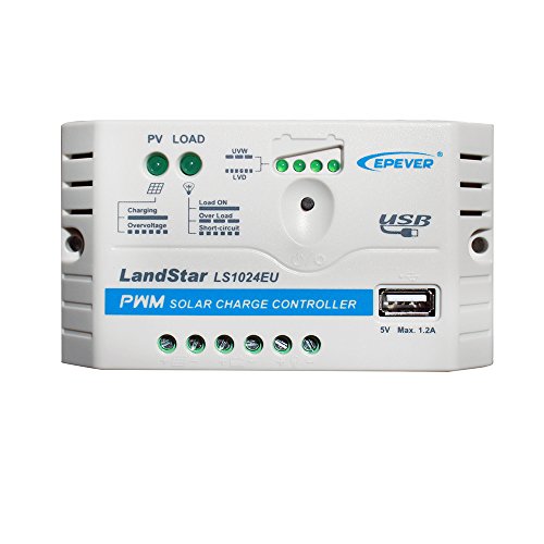 EPEVER® PWM Laderegler 10A 12/24V,Solar Charge Controller mit USB Anschluss ,LS1024EU von EPEVER