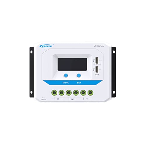 EPEVER® PWM Laderegler 60A 12V/24V, Solar Charge Controller mit LCD Dispaly USB Anschluss,VS6024AU von EPEVER