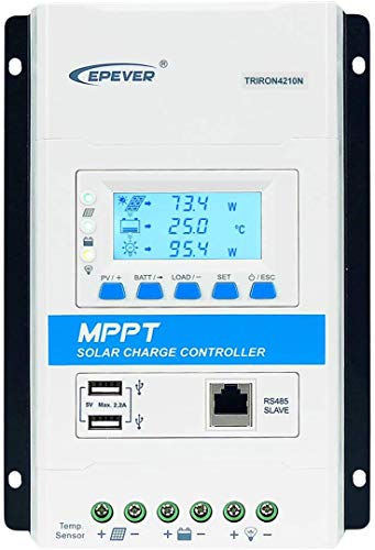 EPEVER Triron 4210N MPPT Solarladeregler Charge Controller 40A, automatische Erkennung 12/24V max. PV-Eingangsspannung 100V von EPEVER