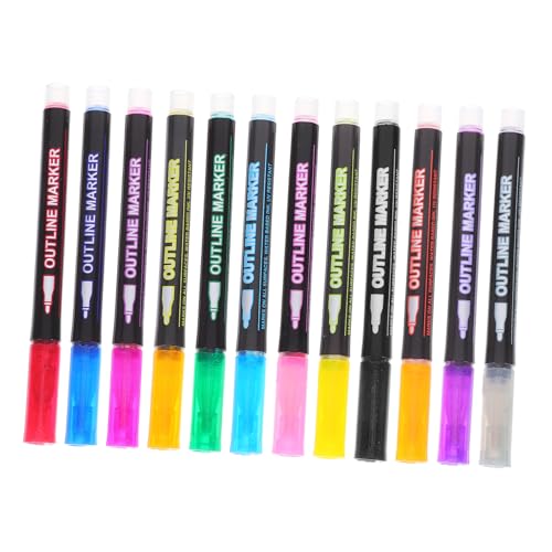 EPIGEIST 12 Stück Handkonto-text Marker Stifte Markieren Kunststifte Glitzermarker Marker Stift Diy Liefert Textmarker Schicke Marker Tragbare Markierungsstifte Malutensilien Plastik von EPIGEIST