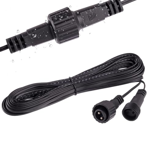 EPLZON 10M/32.8FT Lichterkette Netzverlängerungskabel 2 Polig IP65 Wasserdicht Verlängerungskabel für Kugellichter Lichterketten Gartenbeleuchtung LED-Lichtbänder Gartenleuchte Weihnachtsbeleuchtung EPLZON 10M/32.8FT Lichterkette Netzverlängerungskabel 2 Polig IP65 Wasserdicht Verlängerungskabel für Kugellichter Lichterketten Gartenbeleuchtung LED-Lichtbänder Gartenleuchte Weihnachtsbeleuchtung von EPLZON
