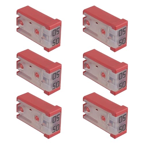 EPLZON 50A 32V Mini Schlitz Automotive MCASE geformte Patronen Sicherung Kit (Packung 6pcs, 50A) von EPLZON