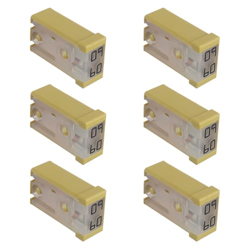 EPLZON 60A 32V Mini Schlitz Automotive MCASE geformte Patronen Sicherung Kit (Packung 6pcs, 60A) von EPLZON