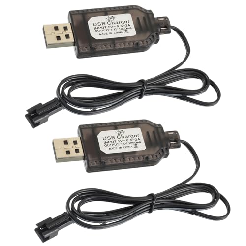 EPLZON 7,4 V AkkuLadekabel, SM-2 Pin Stecker Adapter, Verwendet auf RC Flugzeug, RC Panzer, RC Modellfahrzeug, Buggy Auto, LKW, Boot (2 Stück) von EPLZON