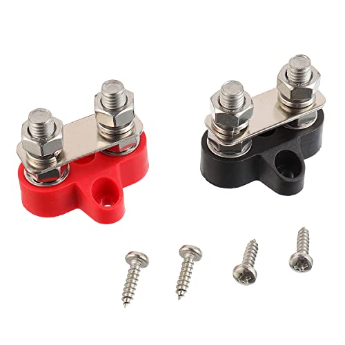 EPLZON M8 5/16" 2 Stück Anschlussbolzen Batterieklemmenblöcke 12-48V DC Sammelschiene Busbar für Wohnmobil LKW Camper Boot von EPLZON