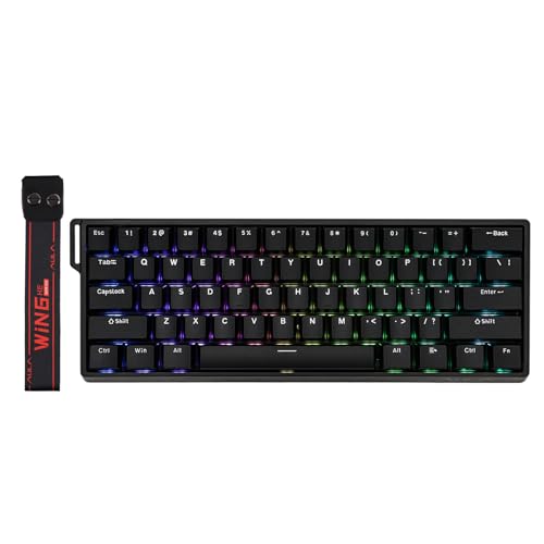 EPOMAKER Aula WIN60 HE 60% Verkabelte Magnettastatur mit Einstellbarer Betätigung, 8000 Hz Polling Rate, Hall-Effekt-Schalter, Hot-Swap, für FPS-Spiele (Schwarz) von EPOMAKER