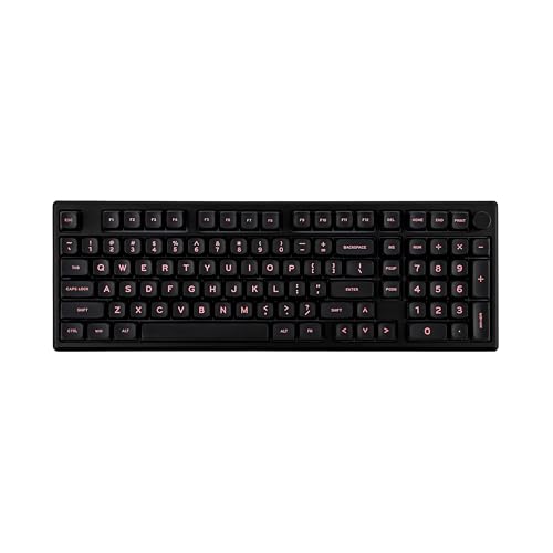 EPOMAKER Galaxy100 Aluminium QMK/VIA Mechanische Gaming-Tastatur Kabellos mit 8000mAh, 96% Gaming-Tastatur mit Nummernblock, Hot-Swap, USB-C/BT5.0/2,4GHz (Schwarz, Wisteria Linear Switch) von EPOMAKER